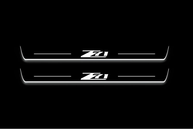 Chevrolet Colorado II GMT 31XX 2015-2023 Stainless Steel LED Door Sills – Z71 Logo