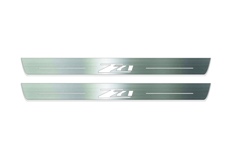 Chevrolet Colorado II GMT 31XX 2015-2023 Stainless Steel LED Door Sills – Z71 Logo