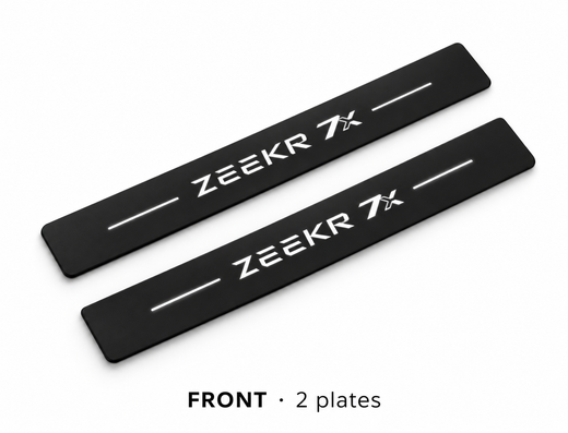 Zeekr 7X 2024–2026 — Matte PRO LED Door Sills — Zeekr 7X Logo