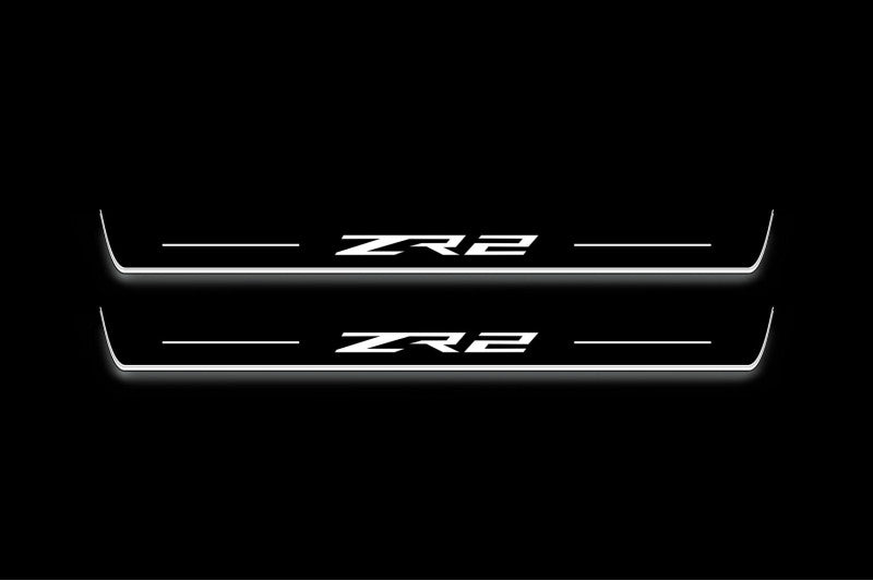 Chevrolet Colorado II GMT 31XX 2015-2023 Stainless Steel LED Door Sills – ZR2 Logo