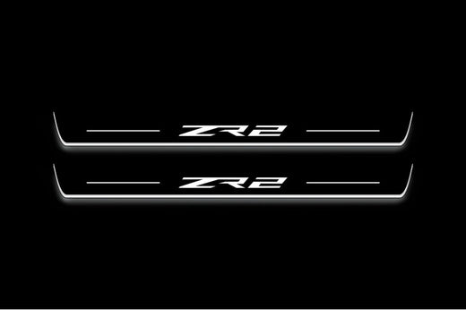 Chevrolet Colorado II GMT 31XX 2015-2023 Stainless Steel LED Door Sills – ZR2 Logo