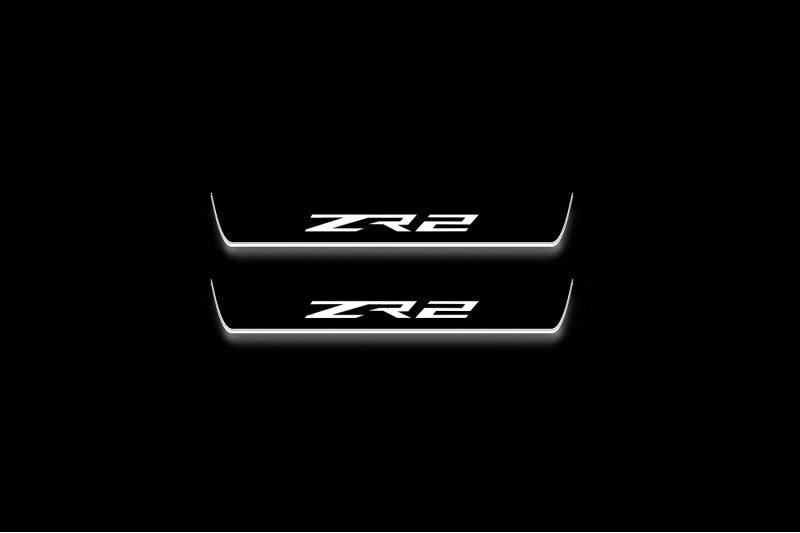 Chevrolet Colorado II GMT 31XX 2015-2023 Stainless Steel LED Door Sills – ZR2 Logo