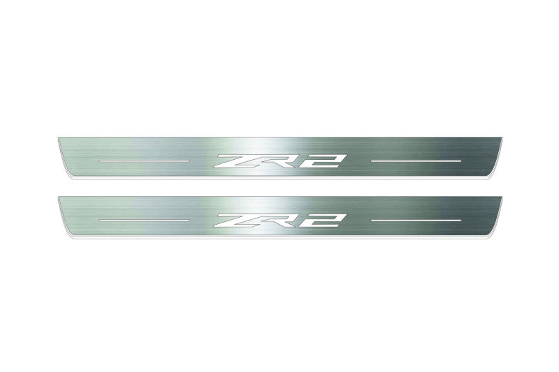 Chevrolet Colorado II GMT 31XX 2015-2023 Stainless Steel LED Door Sills – ZR2 Logo