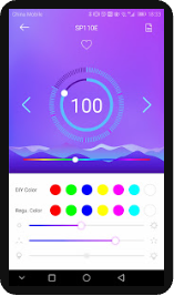 LED Hue phone controls for FLOW RGB effects